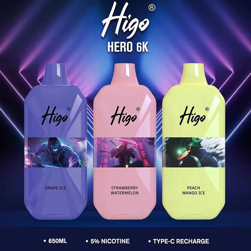 Higo HERO 6000 electroic cigarette disposable vape3