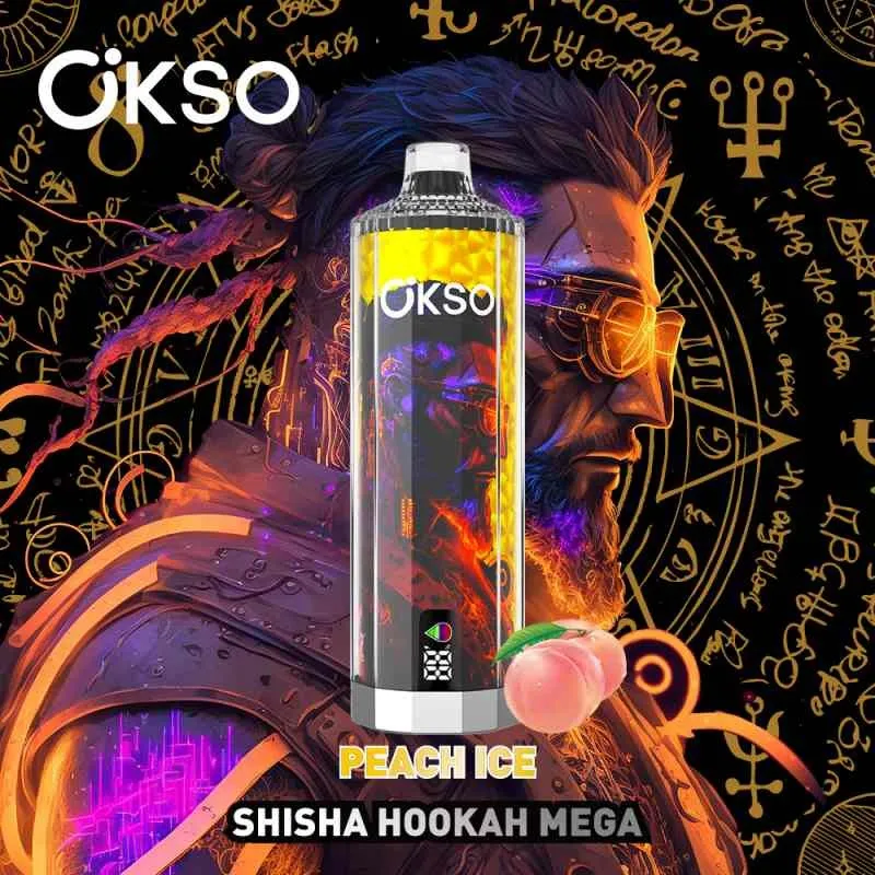 peach ice_OKSO shisha hookah mega 50k