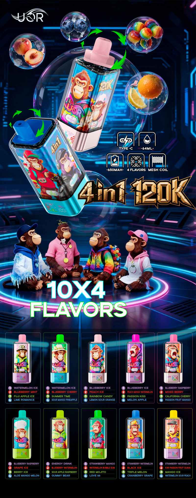 UOR 4IN1 120K PUFF 1236